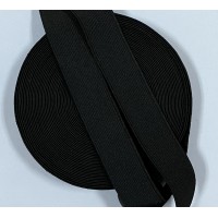 Стрічка Еластична Резинка Швейна Sigma 30мм 100% поліефір+латекс Чорна (25 метров)