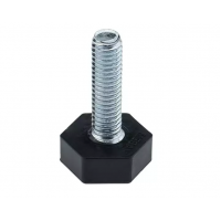 Мебельная ножка Sigma H=29мм регулируемая с резьбой М6, черная (714671)