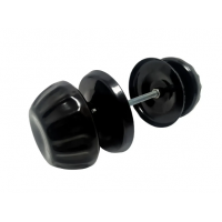 Ручка-стяжка Дверна Зефір ХЗШП для дерев'яних дверей Чорна (714934)