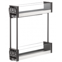 Карго Vibo ширина модуля 150мм ліве бічне кріплення 2 полиці з доводчиком пластик/скло графіт (714495)