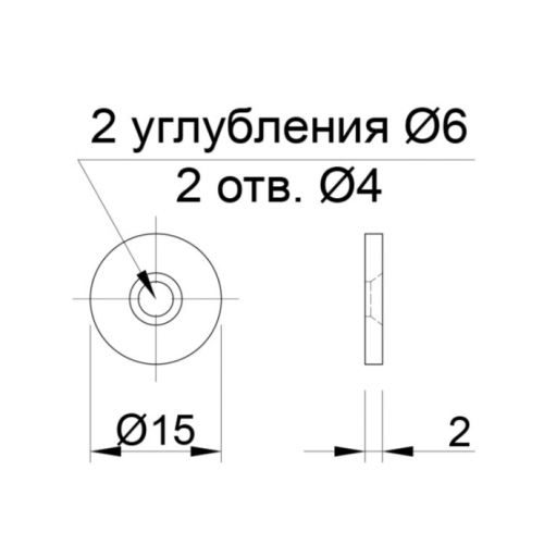 Відповідна планка до магніту Sigma для меблевих фасадів D=15 мм хром (714374) Відповідна планка до магніту Sigma для меблевих фасадів D=15 мм хром (714374)
