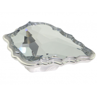 Ручка меблева Marella кнопка 42x31x24 мм Swarovski срібло поліроване (714593)